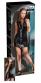 Vestito in vinile con zip anteriore.