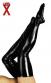 Coprigambe nero in latex.