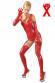 Coprigambe rosso in latex.