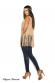 Gilet scamosciato con frange.