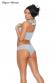 Top e slip in microrete con dettagli in pizzo.