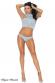 Top e slip in microrete con dettagli in pizzo.