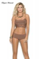 Set intimo 2 pezzi con intagli decorativi.