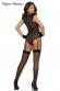 Body in pizzo e satin con reggicalze.