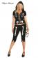 Costume scheletro 4 pezzi 3/4X. Include gonna e pinocchietti.