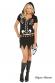 Costume scheletro 4 pezzi 3/4X. Include gonna e pinocchietti.