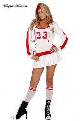 Costume giocatrice di basket 5 pezzi.