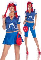 Costume bambola di pezza 5 pz. Include gonna e pinocchietti.