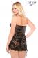 Chemise in pizzo senza spalline + perizoma.
