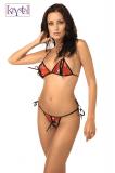 KRYSTAL: bikini CALLIOPE damascato apribile. Rosso.