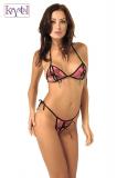 KRYSTAL: bikini CALLIOPE damascato apribile. Rosa.