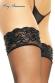 Leg Avenue: calze velate con balza in pizzo e perline.
