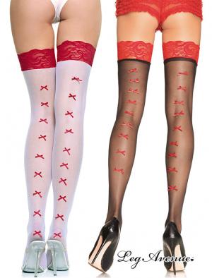 Calze con fiocchetti rossi. XL.