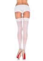 Calze con balza in pizzo e riga. XL