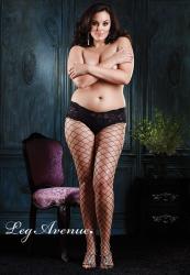 Collant a rete con culotte integrate. XL