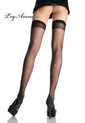Calze con strass sulla riga posteriore. XL