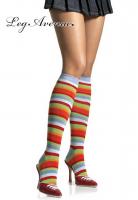 Calze a righe multicolore.