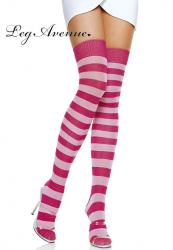 Calze in lycra a righe orizzontali.
