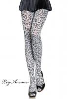Collant leopardati bianco/nero.
