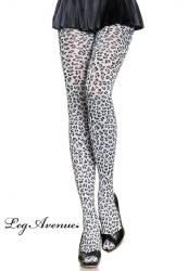 Collant leopardati bianco/nero.