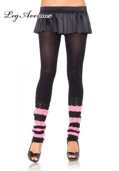 Leg Avenue: Striped scrunchy knit leg warmers.