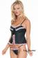 Top gessato con slip.
