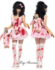 Costume 3 pezzi casalinga zombie.