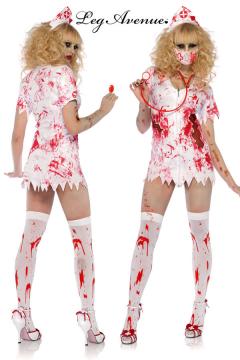 Costume 3 pezzi infermiera zombie.
