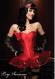 Burlesque: corsetto con rosa applicata.
