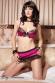 Completino intimo 2 pezzi in raso fucsia.