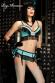 Lingerie Burlesque: intimo 3 pz. con frange.