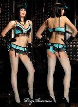 Lingerie Burlesque: intimo 3 pz. con frange.