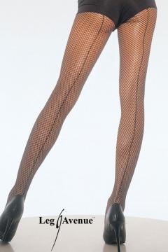 LEG AVENUE: Fishnet pantyhose with backseam.