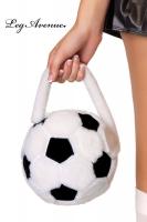 Borsa in peluche a forma pallone da calcio.