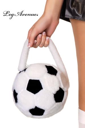 Borsa in peluche a forma pallone da calcio.