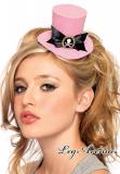 Leg Avenue: mini cappello glitterato con fiocco e cammeo.