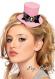 Mini cappello glitterato con fiocco e cammeo.