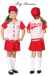 Vestito per bambina giocatrice di Baseball 3pz.