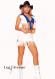 Costume cowgirl Texana in vinile. 2 pezzi.