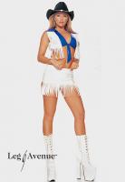 Costume cowgirl Texana in vinile. 2 pezzi.