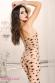 Catsuit beige con motivo stelle.