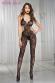 Catsuit in pizzo floreale con aperture laterali.