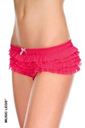 Culotte rosa acceso con merletti in chiffon.