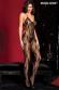 Catsuit in pizzo disegno farfalle schiena libera.