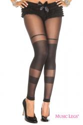 Leggings velato con inserti semi coprenti.