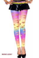 Leggings multicolor con asolature.