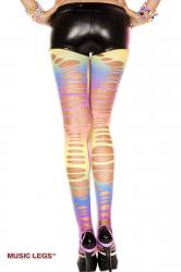 Leggings multicolor con intagli.
