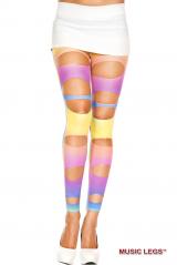 Leggings multicolor con aperture.