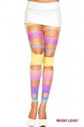 Leggings multicolor con aperture.