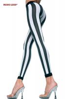 Leggings bicolore a righe.